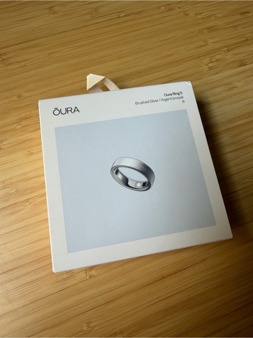 Oura ring 5 | size 8 | Brushed silver